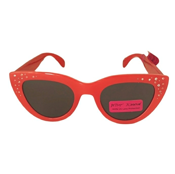 Betsey Johnson Accessories - Betsy Johnson Cat Eye Red Sunglasses